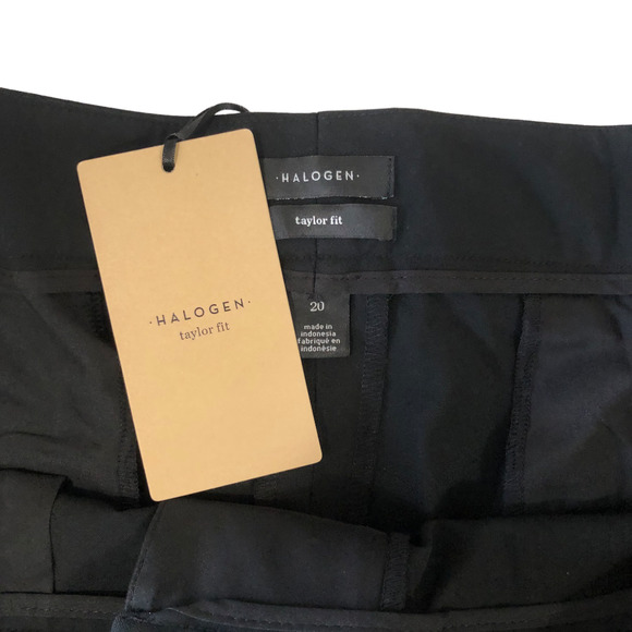 Halogen Taylor Fit Black Slim Leg Business Work dressy Pants Plus Size 20 NWT - Picture 8 of 9